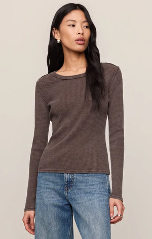 Z Supply Arlet Mini Thermal Top in Dark Chocolate