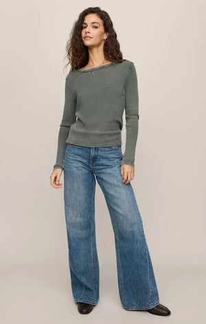 Z Supply Arlet Mini Thermal Top in Monstera