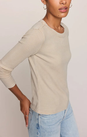 Z Supply Arlet Mini Thermal Top in Soft Ecru