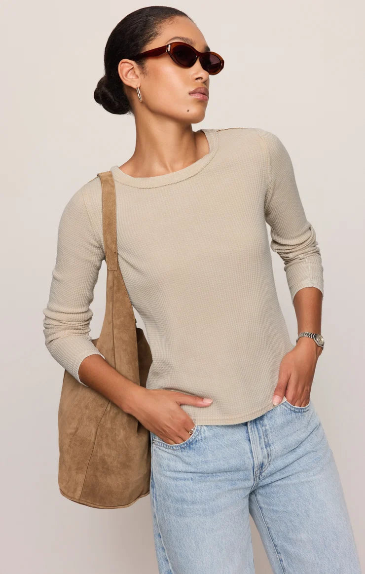 Z Supply Arlet Mini Thermal Top in Soft Ecru
