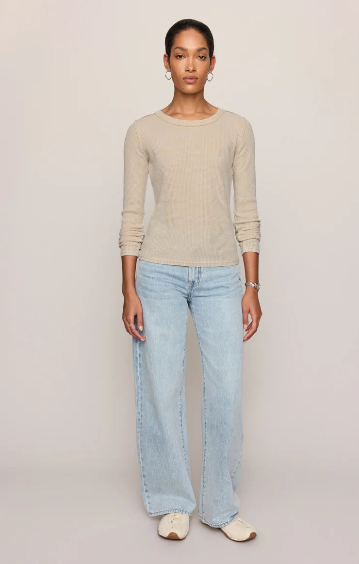 Z Supply Arlet Mini Thermal Top in Soft Ecru