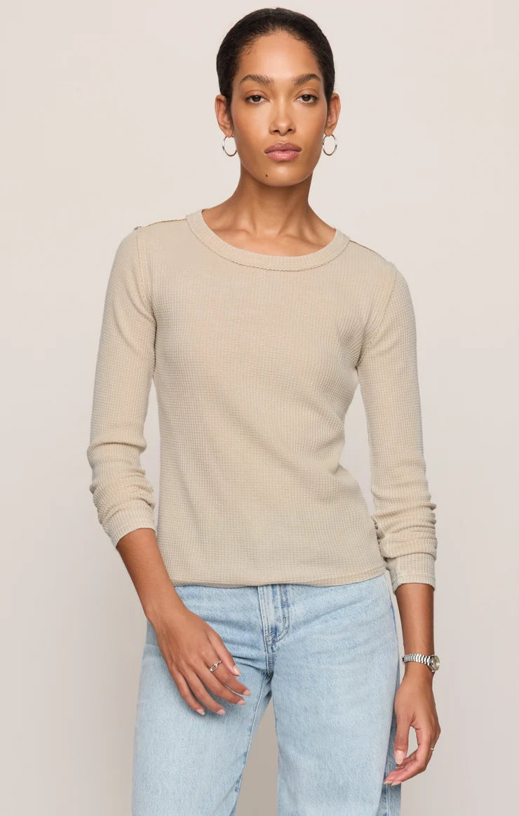 Z Supply Arlet Mini Thermal Top in Soft Ecru