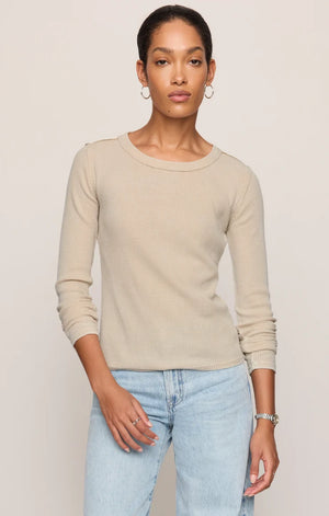 Z Supply Arlet Mini Thermal Top in Soft Ecru