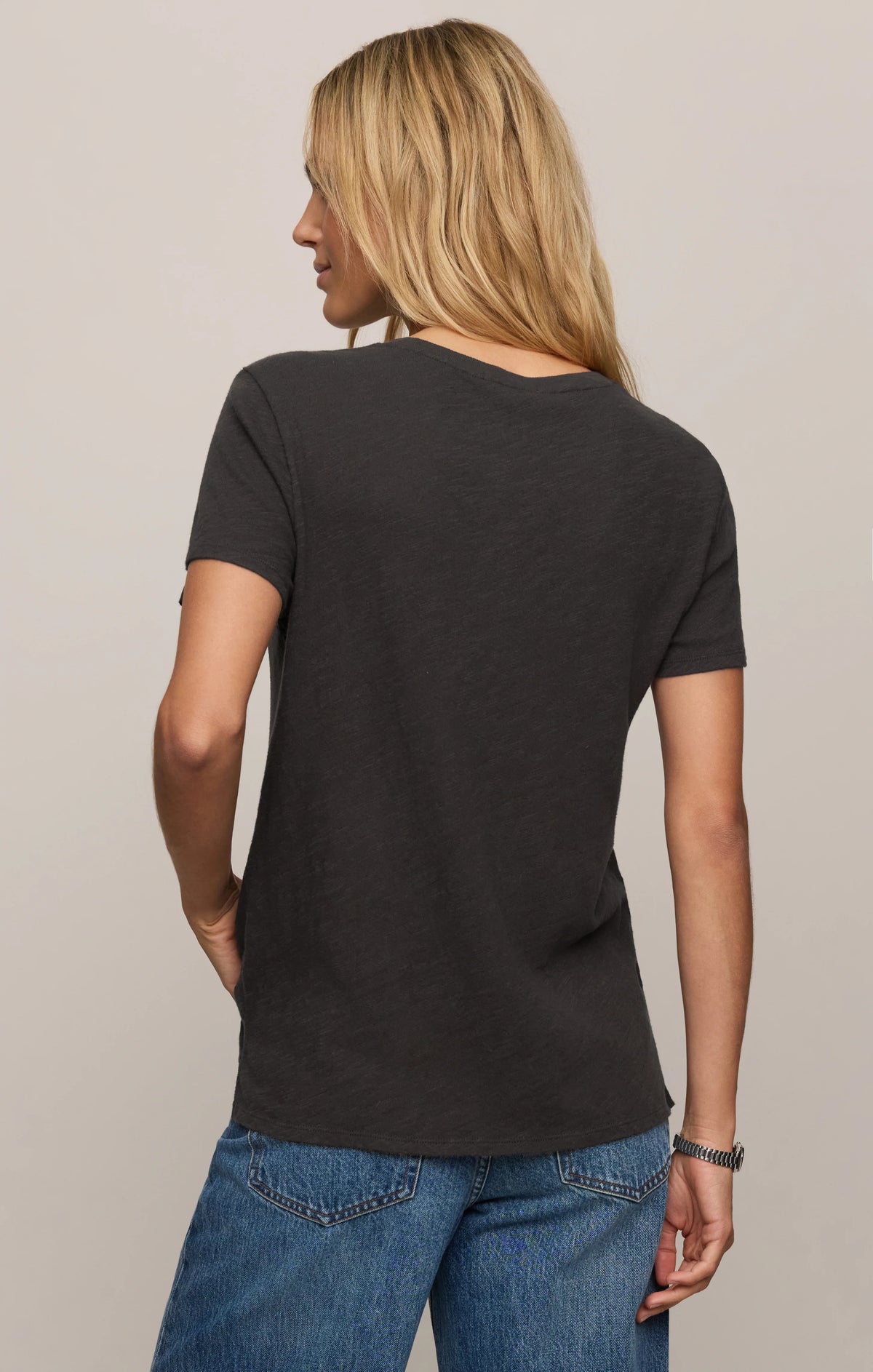 Z Supply Foundation Slub Tee in Black Sand
