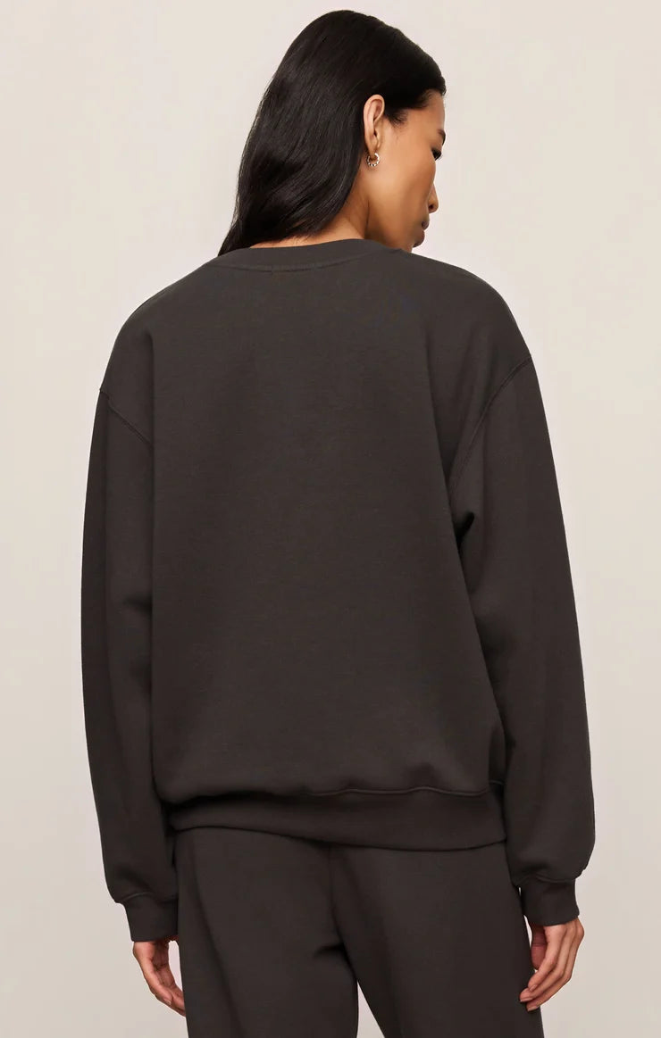 Z Supply Boyfriend Sweatshirt in Ash Black