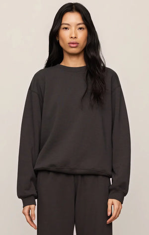 Z Supply Boyfriend Sweatshirt in Ash Black