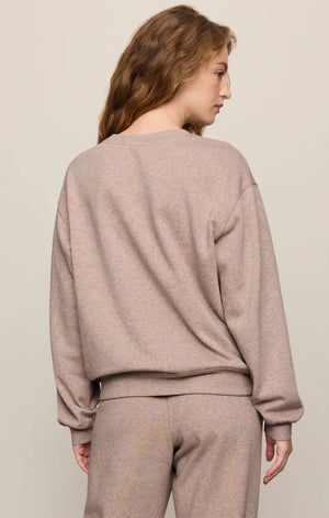 Z Supply Boyfriend Sweatshirt Heather Ash