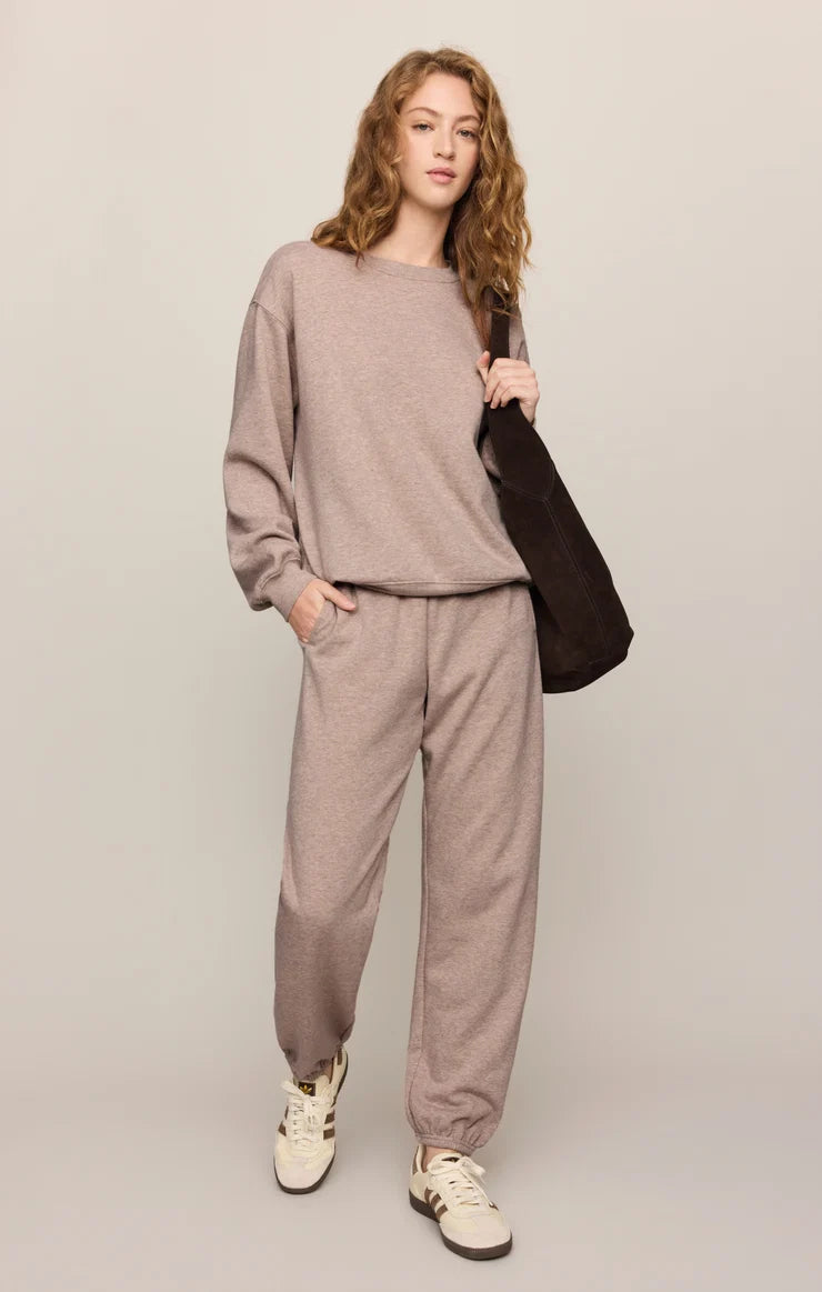 Z Supply Boyfriend Sweatshirt Heather Ash