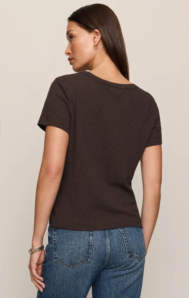 Z Supply Junie Slub Tee in Cocoa Bean
