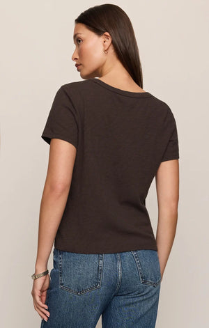 Z Supply Junie Slub Tee in Cocoa Bean