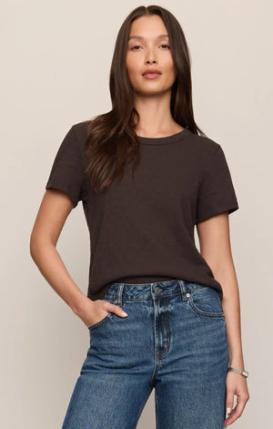 Z Supply Junie Slub Tee in Cocoa Bean