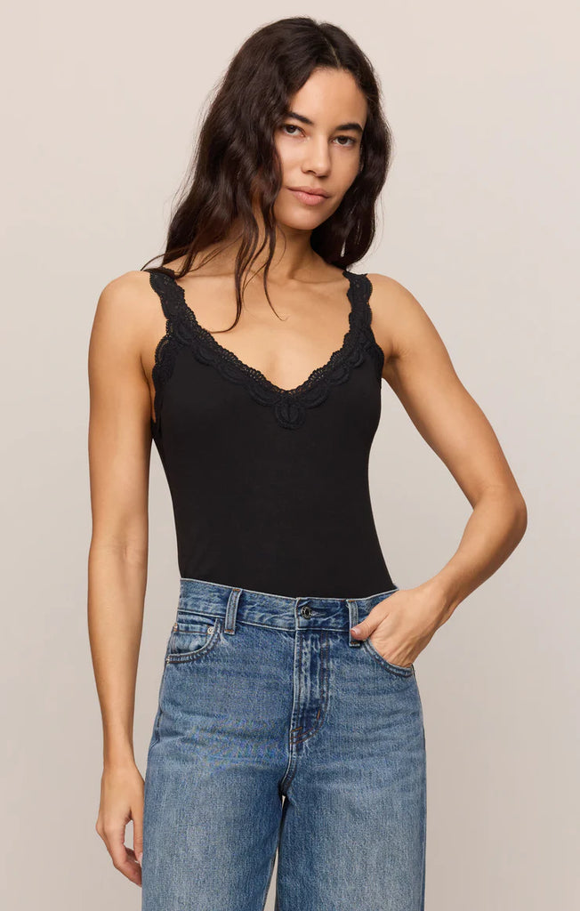 トップス jimwag lace and tank top ensenble Z Supply Eve Lace Tank in Black - Pilar Boutique