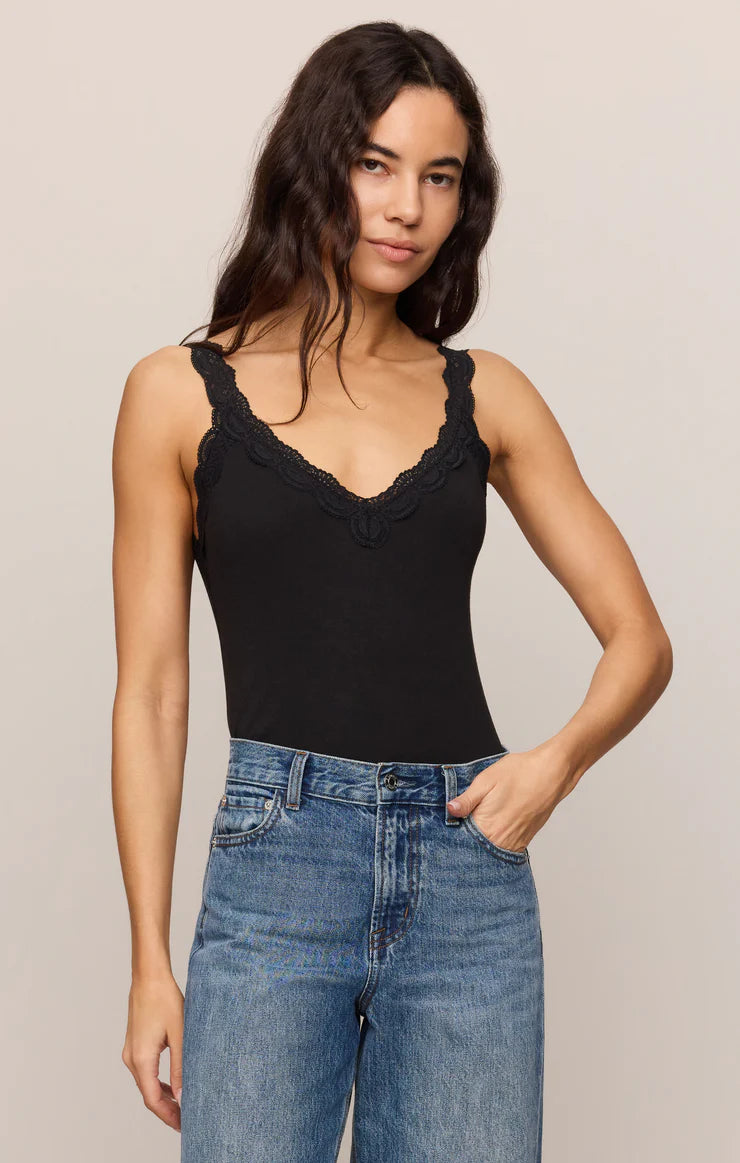 Z Supply Black Eve Lace Tank in Black
