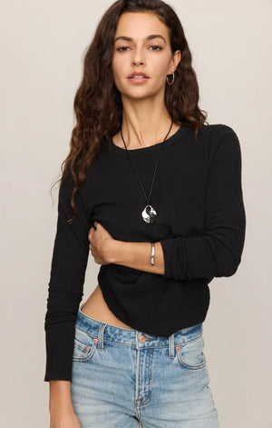 Z Supply Junie Long Sleeve Tee in Black