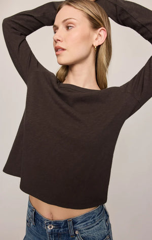 Z Supply Junie Long Sleeve in Cocoa Bean