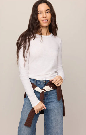 Z Supply Junie Long Sleeve Tee in White