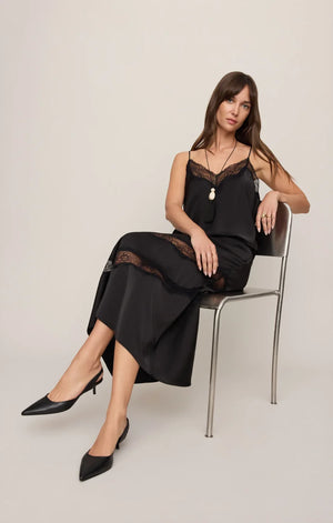 Z Supply Kori Lace Inset Cami in Black