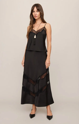 Z Supply Kori Lace Inset Cami in Black