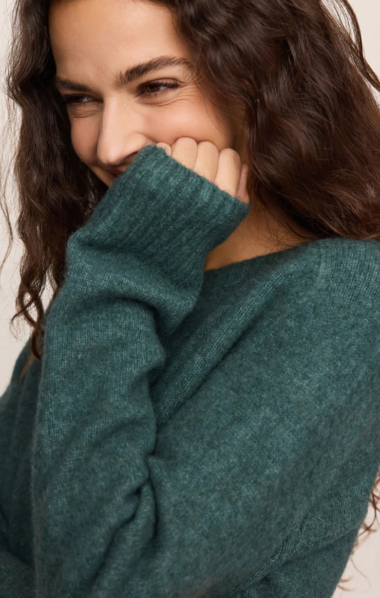 Z Supply Stand In Sweater in Emerald Cove