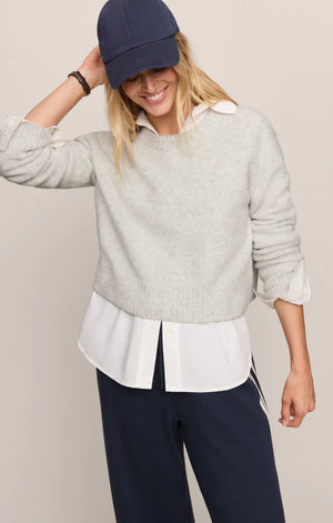 Z Supply Feather Grey Stand In Sweater