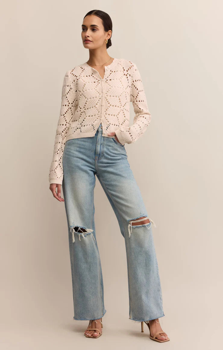 Z Supply Rosalyn Cardigan in Crystal