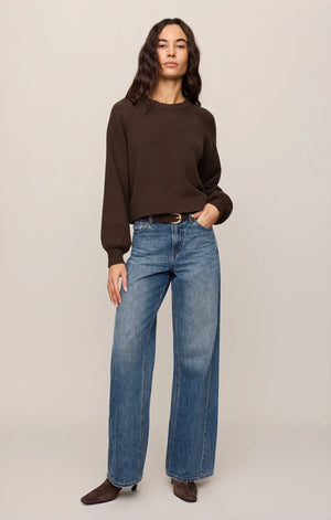 Z Supply Coming Up Sweater in Dark Chocolate