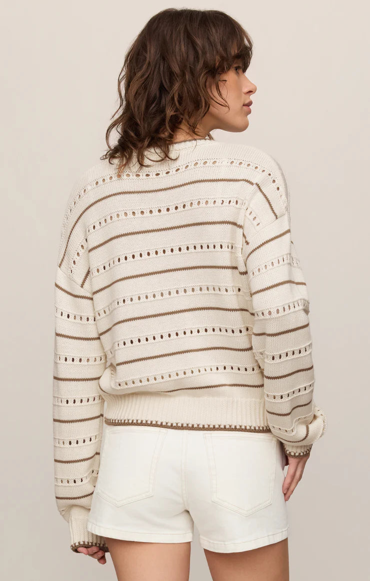 Z Supply Darby Striped Sandstone Sweater