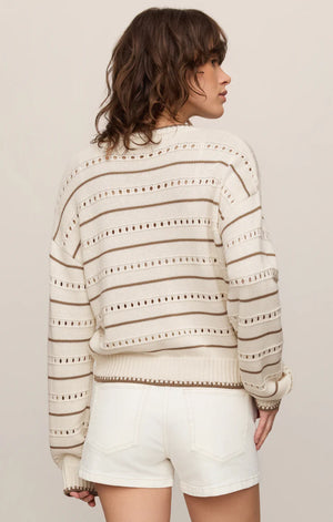 Z Supply Darby Striped Sandstone Sweater