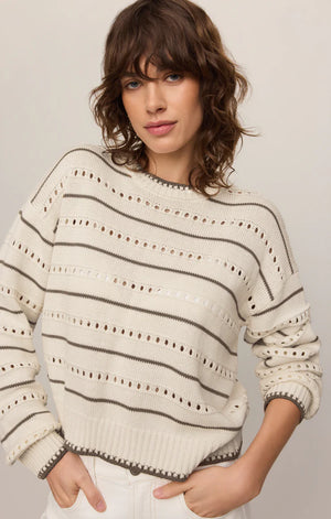 Z Supply Darby Striped Sandstone Sweater