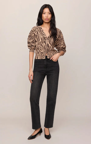 Z Supply All The Wild Cardigan in Dark Chocolate