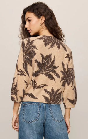Z Supply Valor Floral Cardigan in Soft Ecru