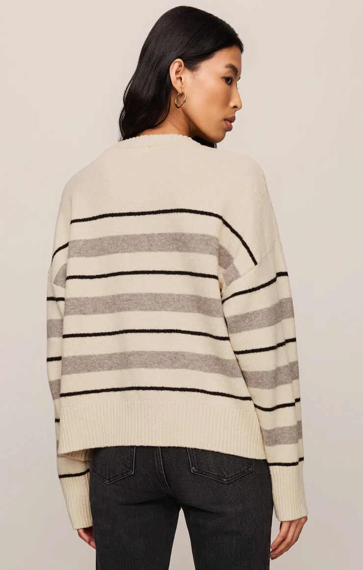 Z Supply Cirrus Stripe Sweater in Chalk