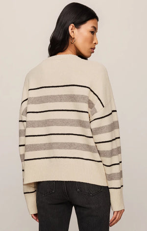 Z Supply Cirrus Stripe Sweater in Chalk