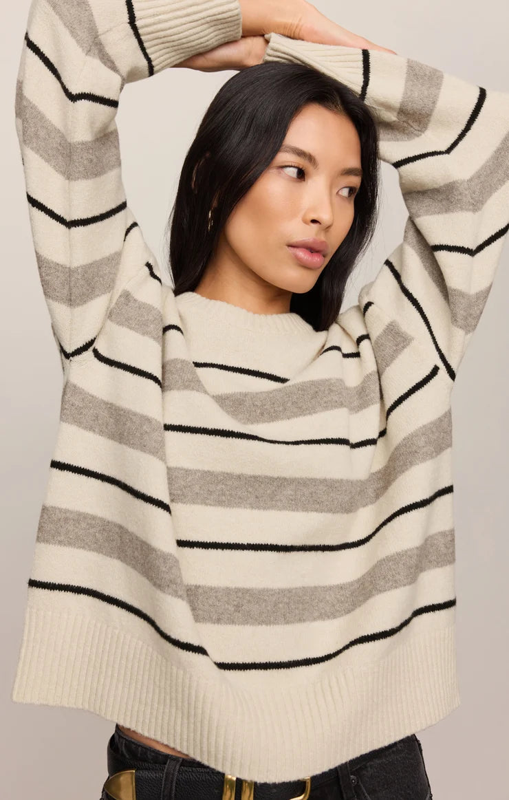 Z Supply Cirrus Stripe Sweater in Chalk