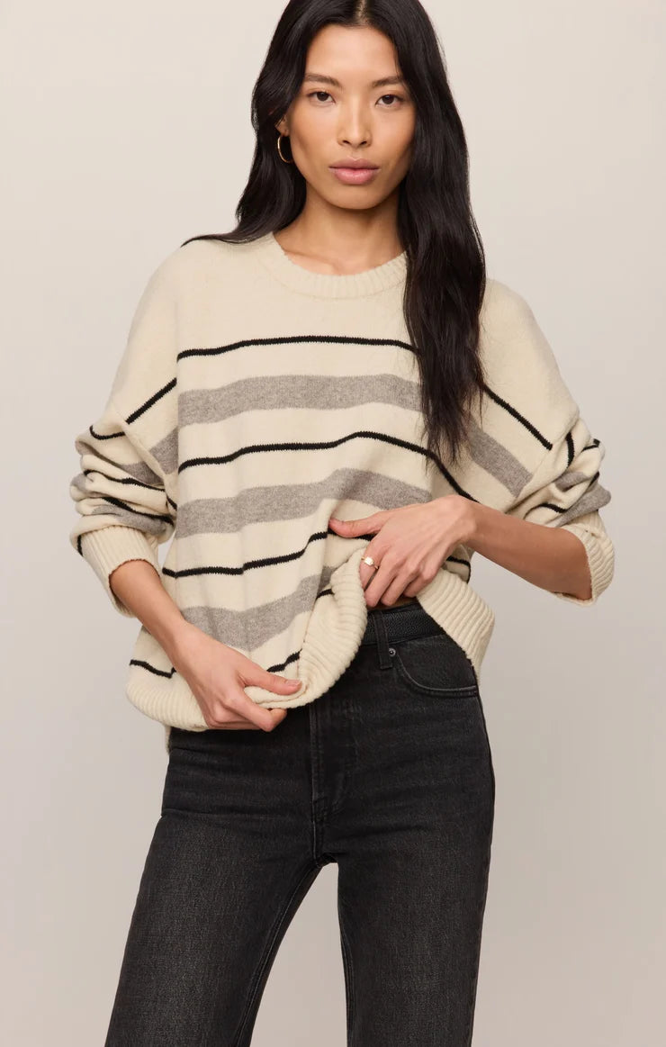 Z Supply Cirrus Stripe Sweater in Chalk