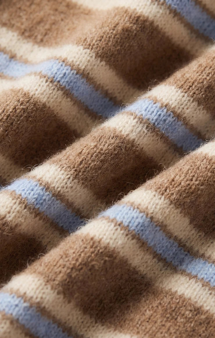 Z Supply Medina Stripped Cardigan in Golden Caramel
