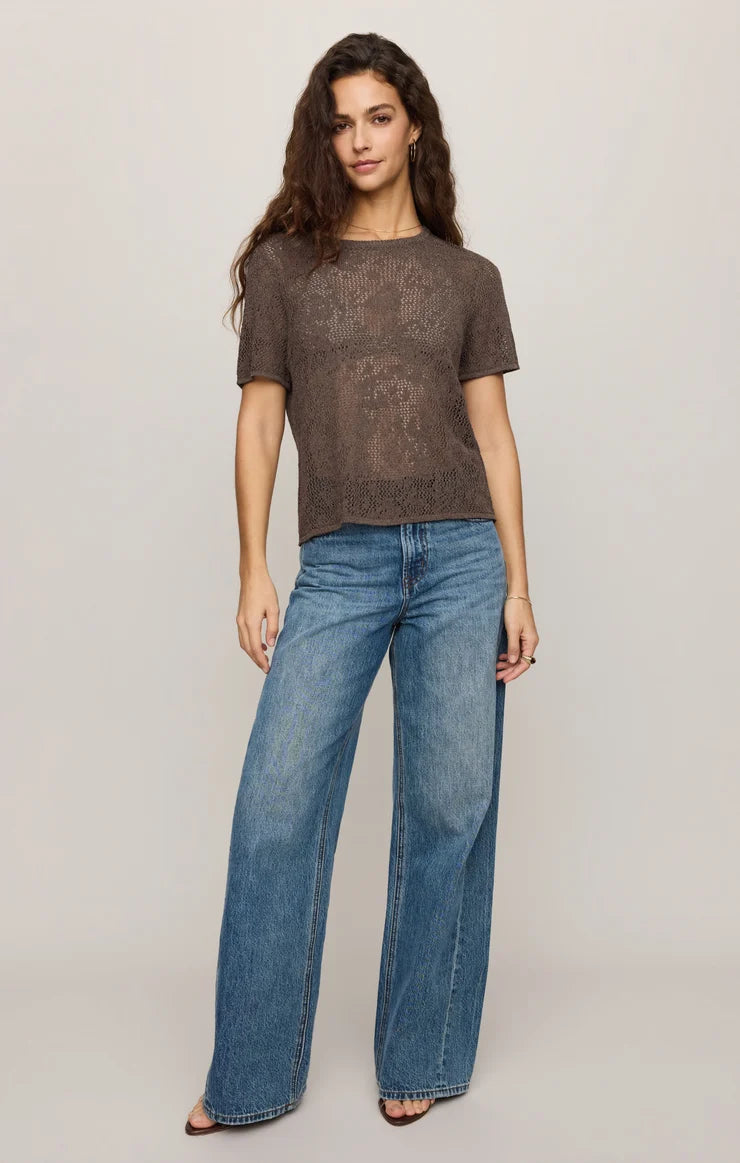 Z Supply Waverton Short Sleeve Tee in Cocoa