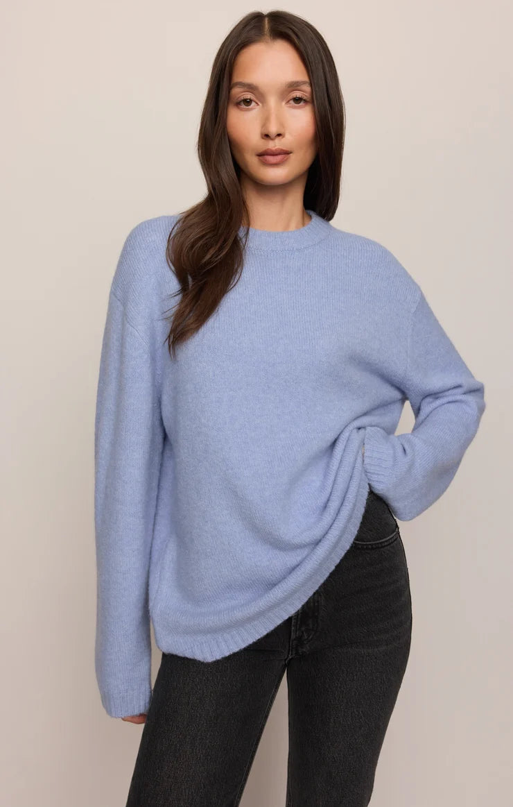 Z Supply Chill Mode Sweater in Crystal Blue