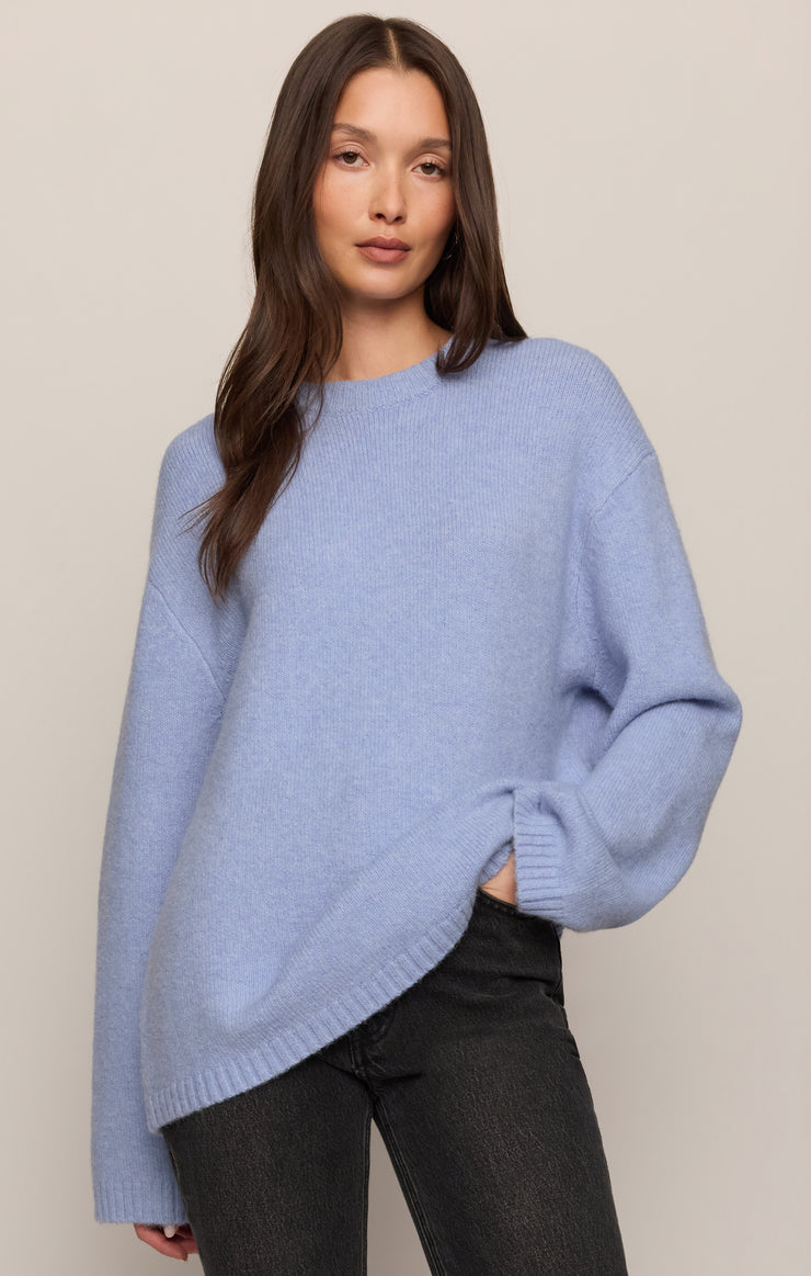 Z Supply Chill Mode Sweater in Crystal Blue