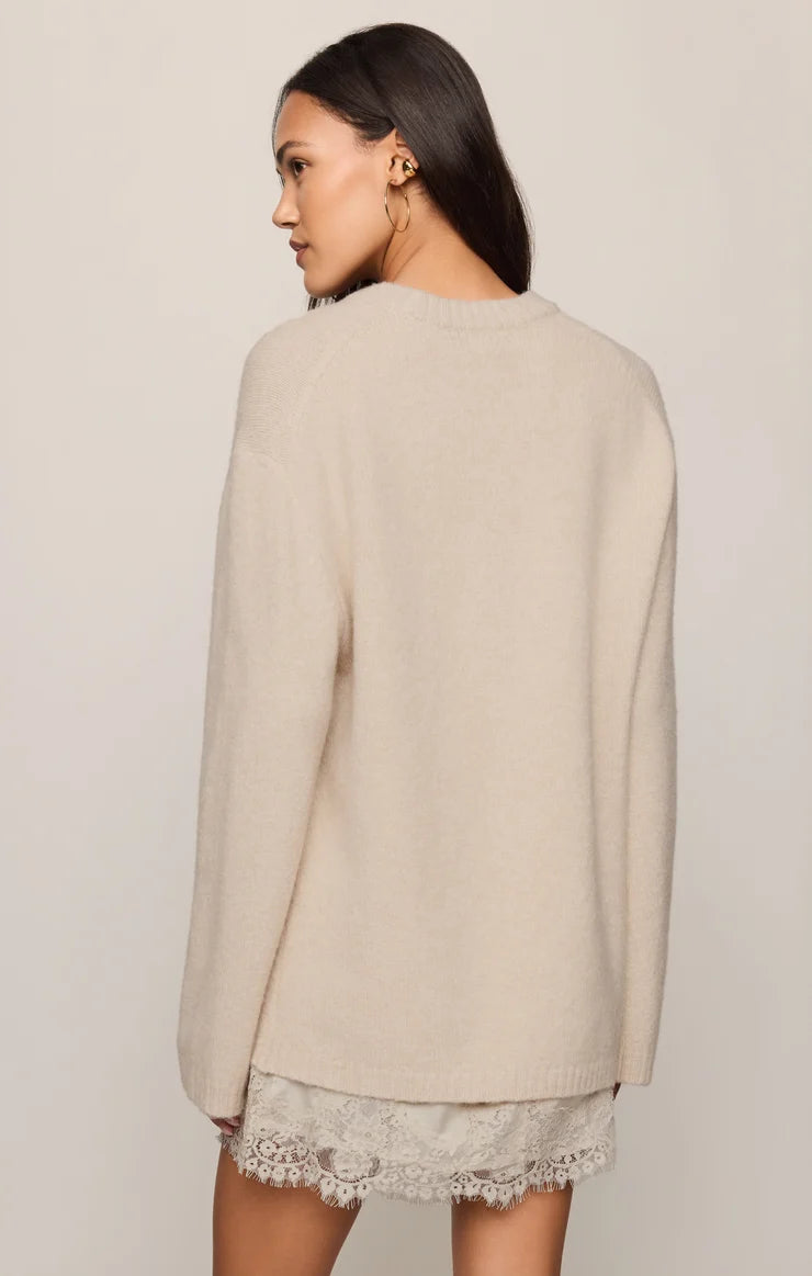 Z Supply Chill Mode Sweater in Frosted Pearl