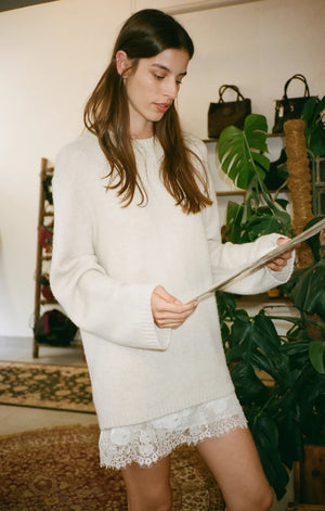 Z Supply Chill Mode Sweater in Frosted Pearl