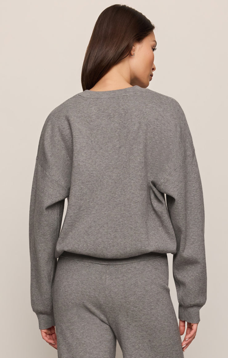 Z Supply Take It Easy Sweater Heather Grey