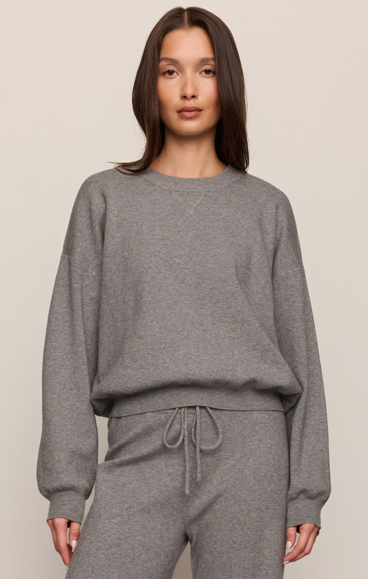 Z Supply Take It Easy Sweater Heather Grey