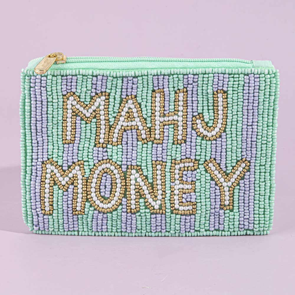 Mahj Money Seed Bead Coin Purse