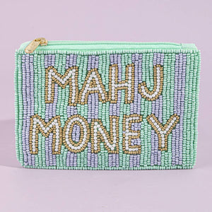 Mahj Money Seed Bead Coin Purse