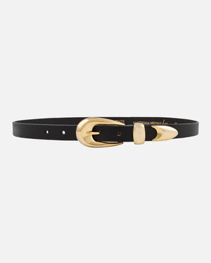Jana Black Sculpted Gold Buckle Belt