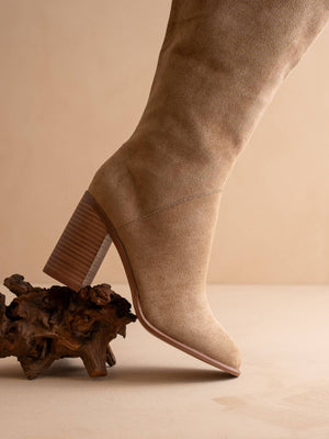 The Shiloh | Latte Knee High Block Heel Fall Boot