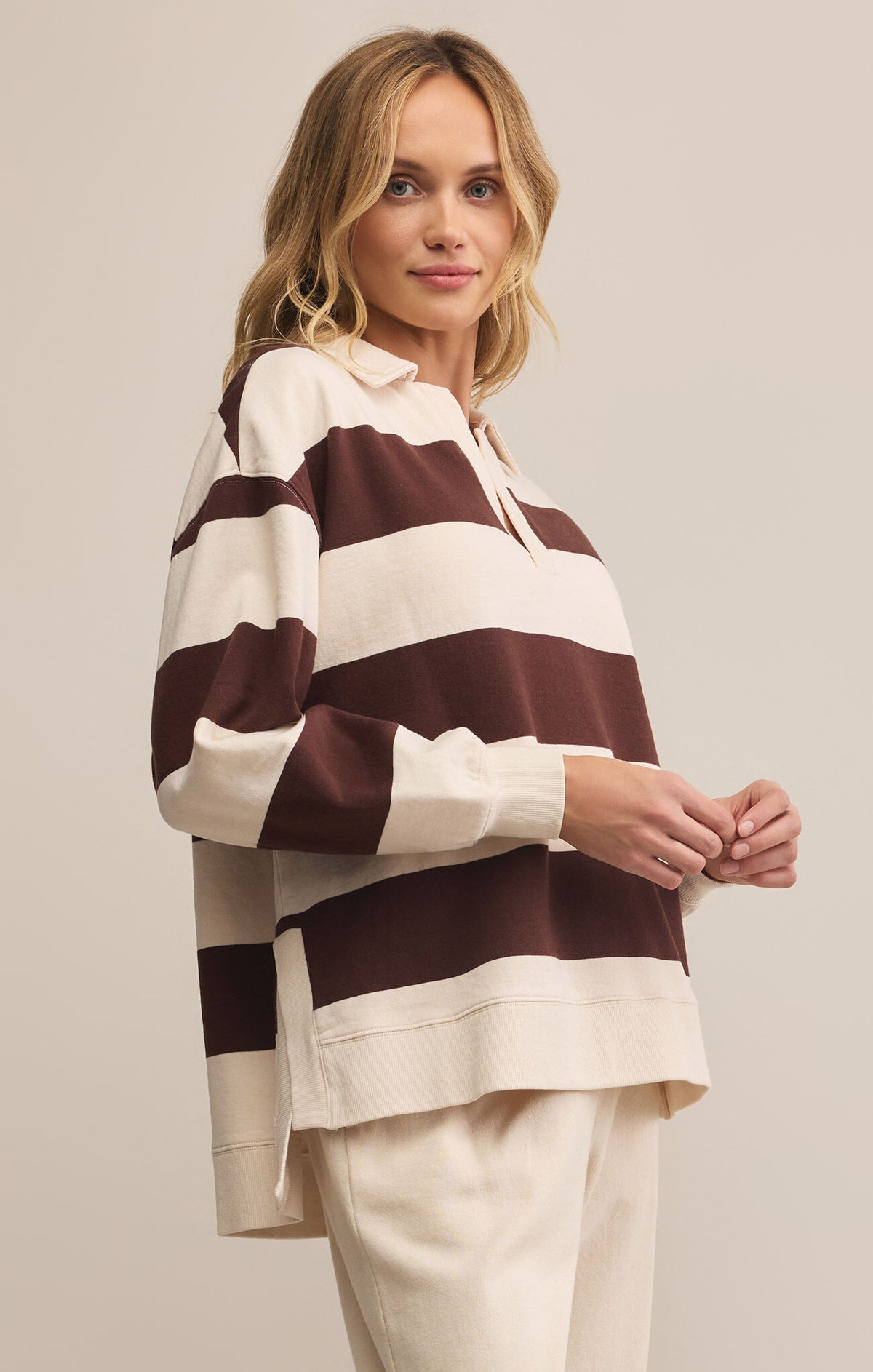 Z Supply Sandalwood Rugby Henley