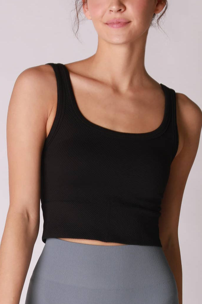 NIKIBIKI Chevron Ribbed Crop Top - 10 Colors