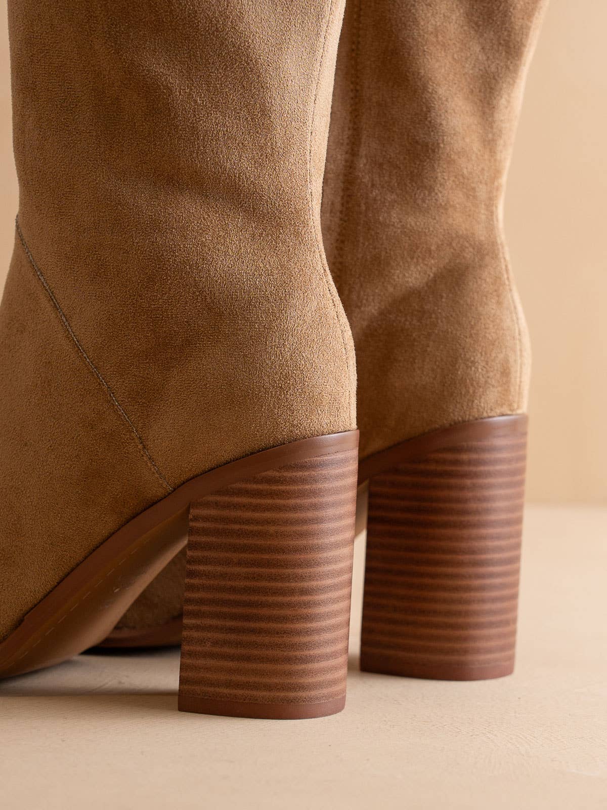 The Shiloh | Latte Knee High Block Heel Fall Boot